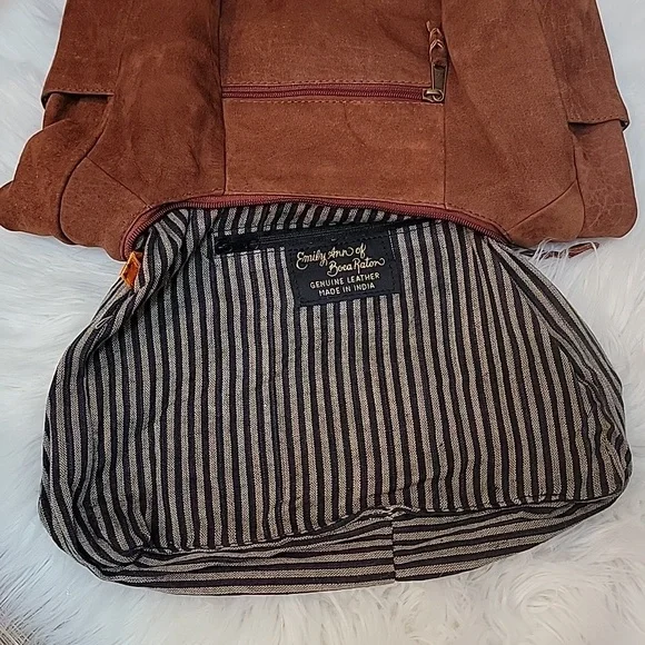 VTG | Emily Ann of Boca Raton Brushed Suede Leather Hobo Handbag - Picture 7 of 16